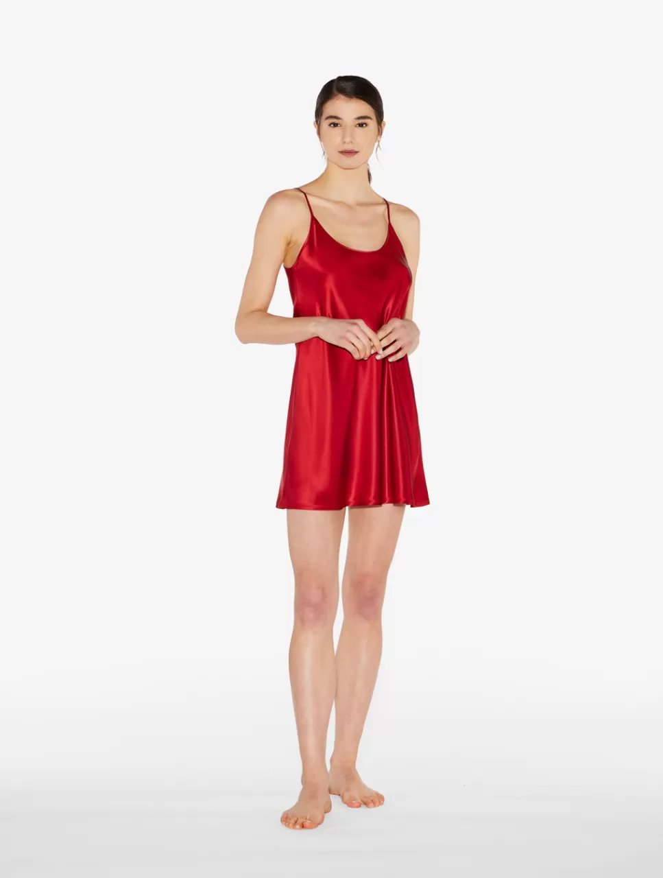 La Perla Combinación Corta De Seda Granate Red Discount