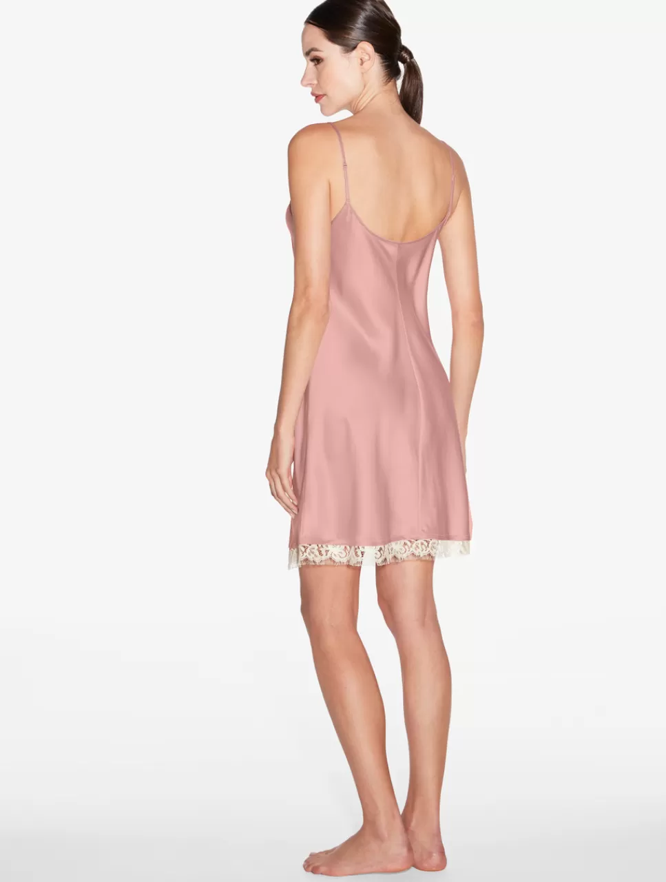 La Perla Combinación De Seda Con Encaje Leavers De Color Rosa Rosado Cheap