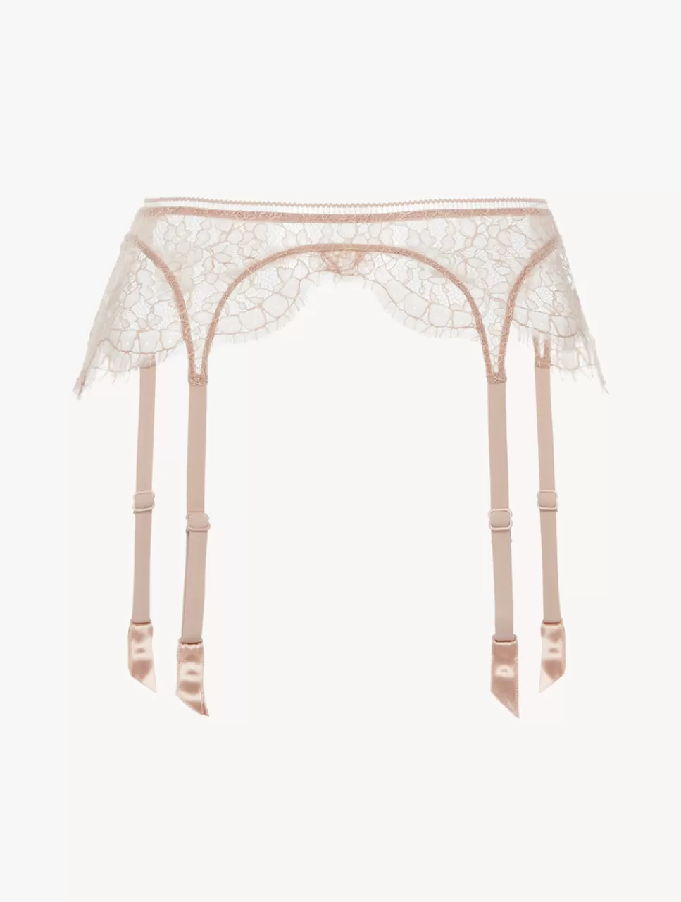 La Perla Liguero Con Encaje De Color Rosa Antiguo Neutral New