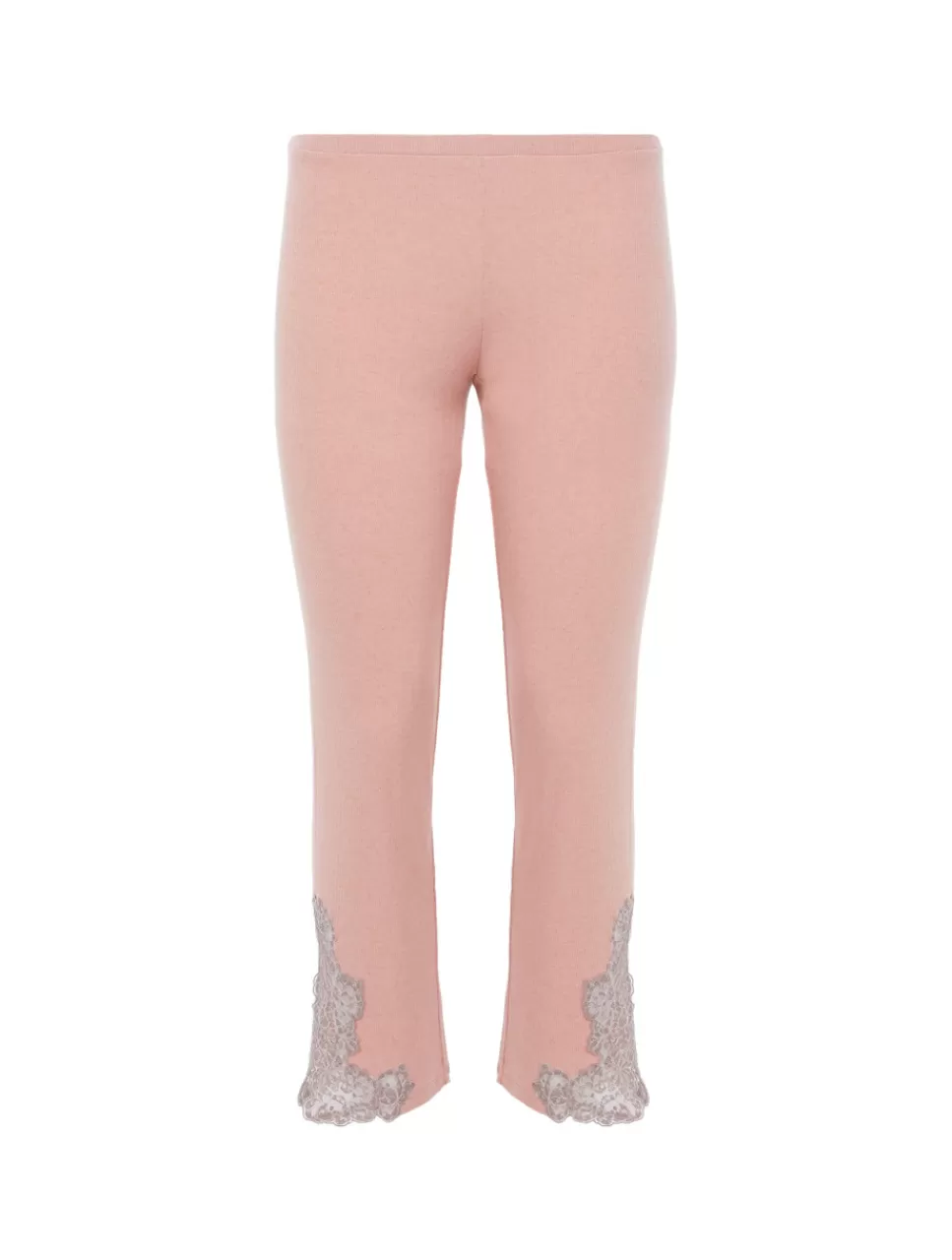 La Perla Pantalón Acanalado En Mezcla De Cachemir De Color Blush Clay Con Frastaglio Rosado Sale