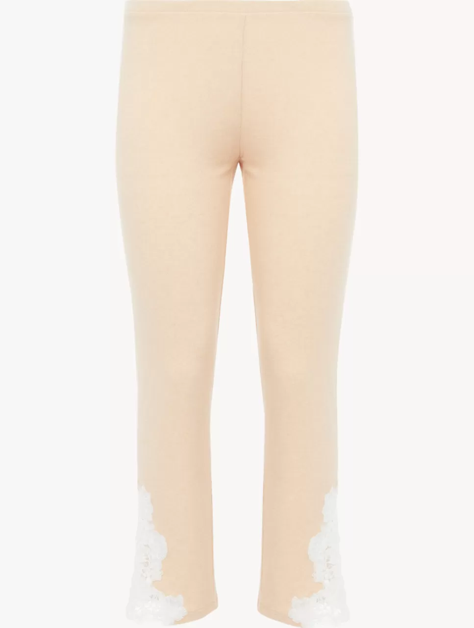 La Perla Pantalón Acanalado En Mezcla De Cachemir De Color Halo Con Frastaglio Amarillo Sale