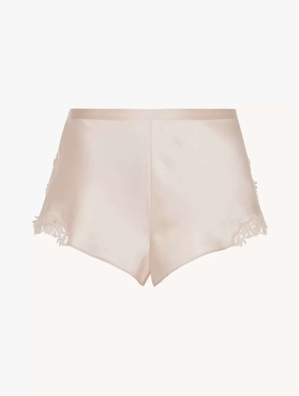 La Perla Pantalón Corto De Pijama Beige Rosado Con Macramé Frastaglio RoseBeige Cheap
