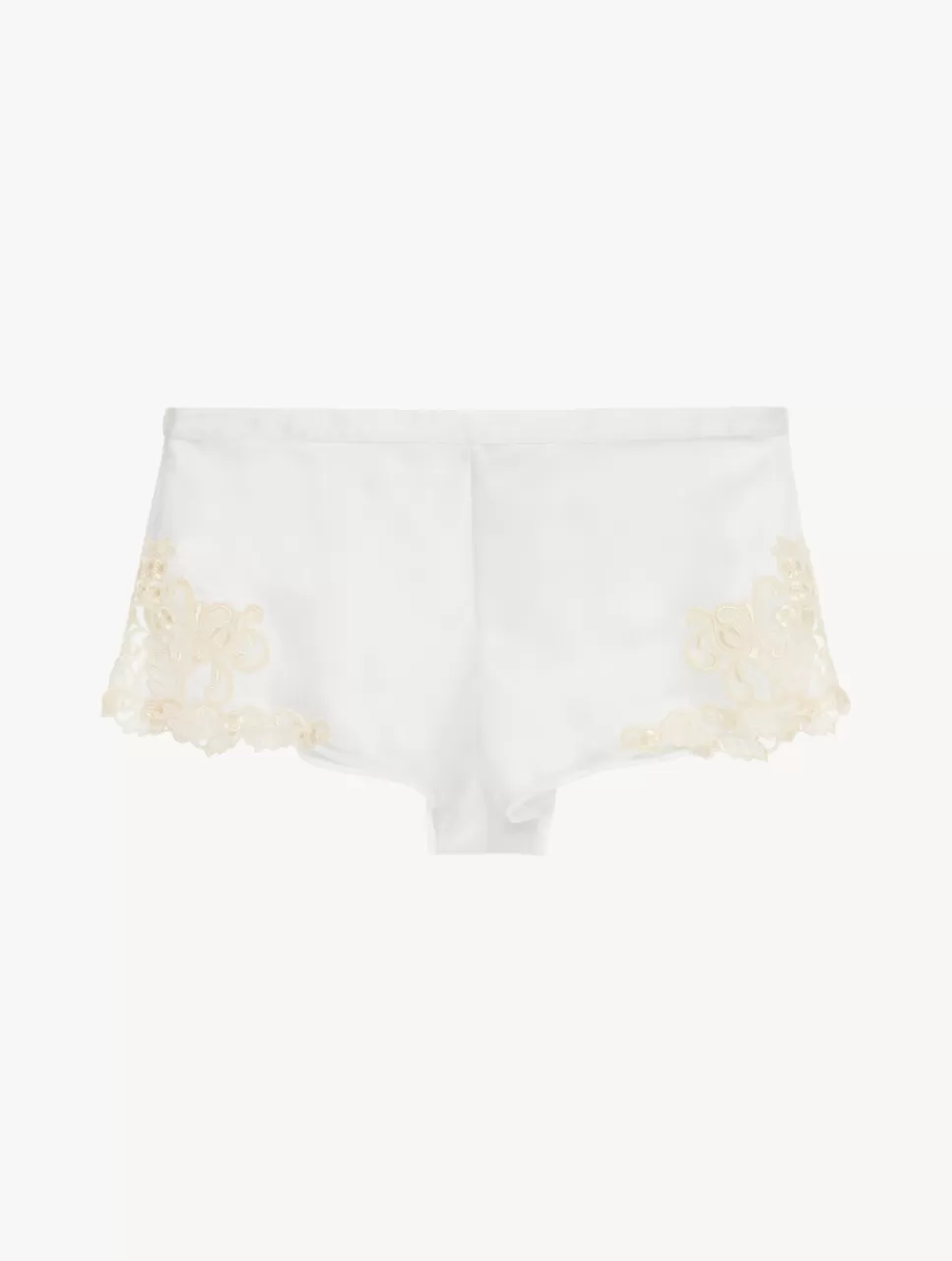 La Perla Pantalón Corto De Pijama Blanco Con Frastaglio Color Marfil White Clearance