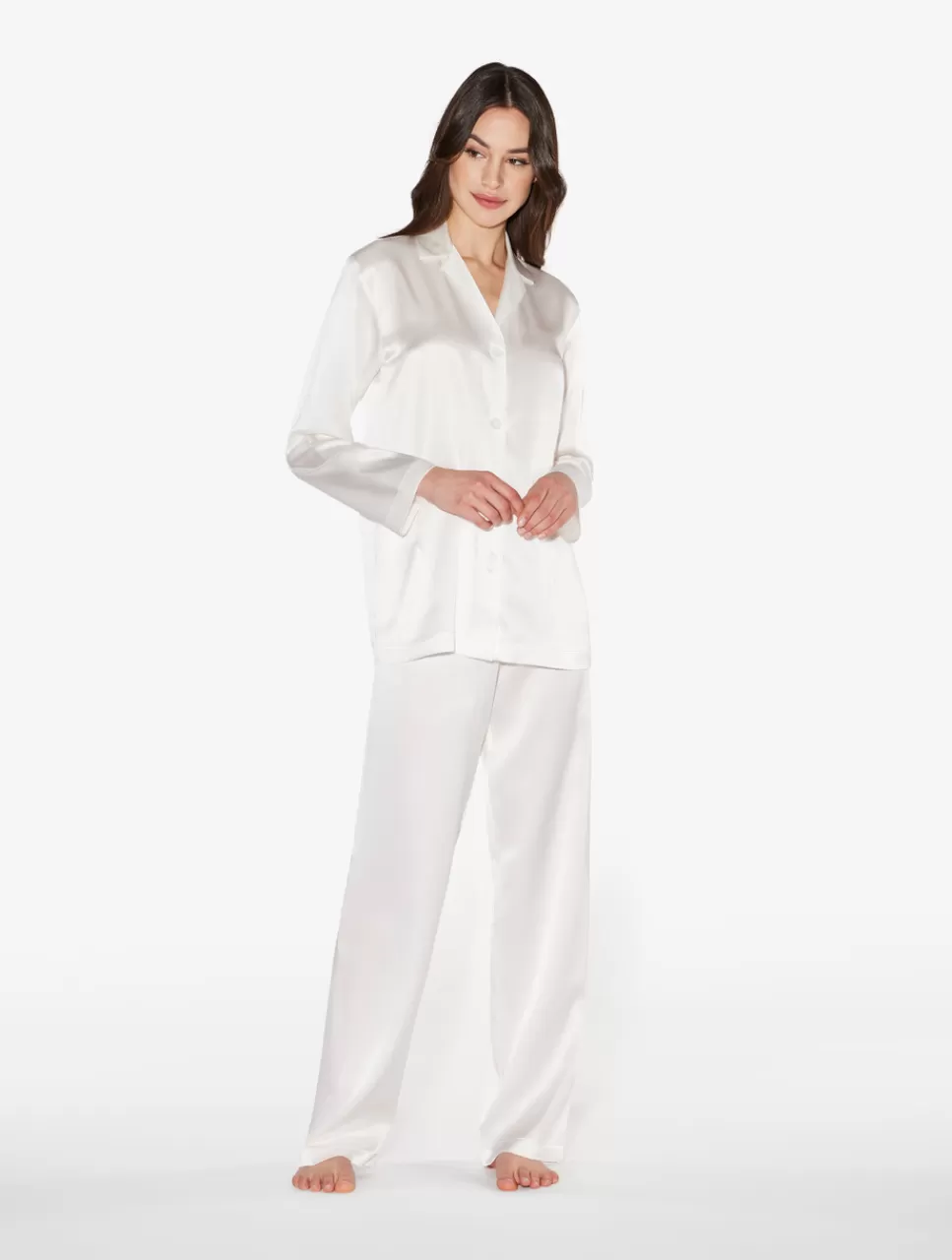 La Perla Pijama De Seda Blanco White Fashion