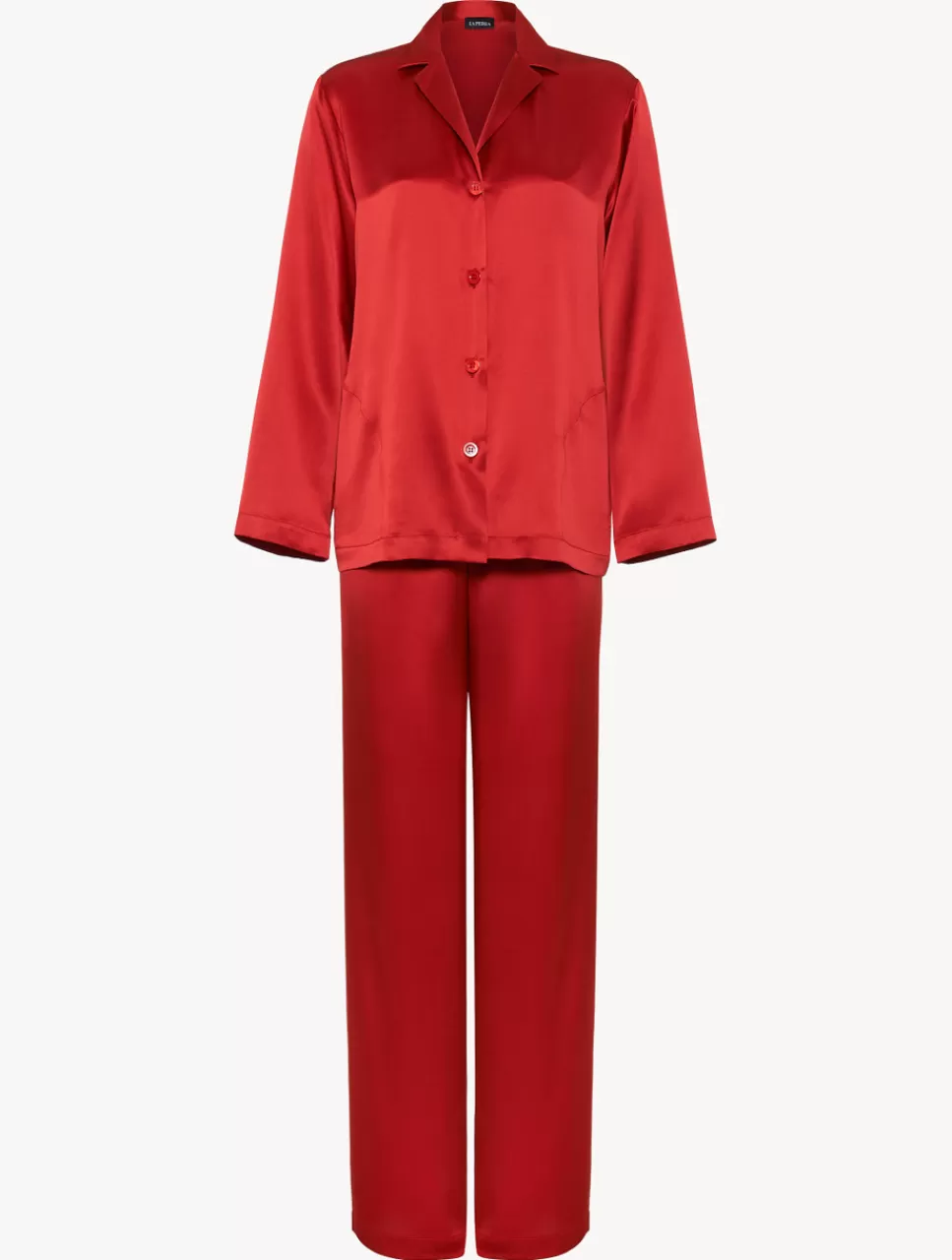 La Perla Pijama De Seda Granate Red Cheap