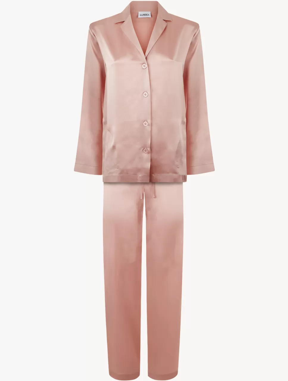 La Perla Pijama De Seda Rosa Empolvado Pink Flash Sale