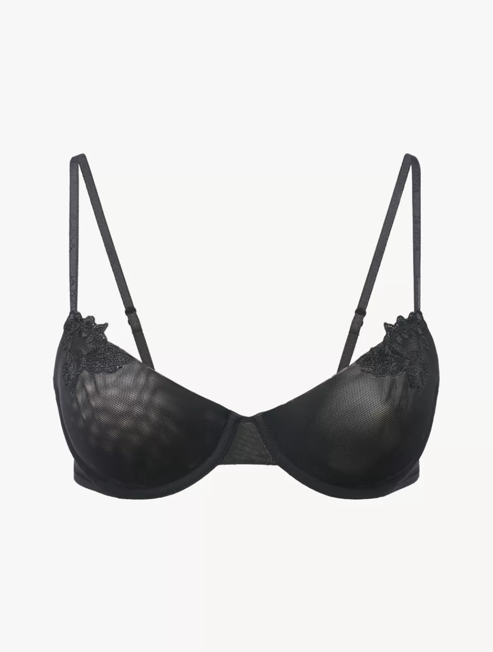 La Perla Sujetador Balconet Negro De Tul Elástico Black Flash Sale