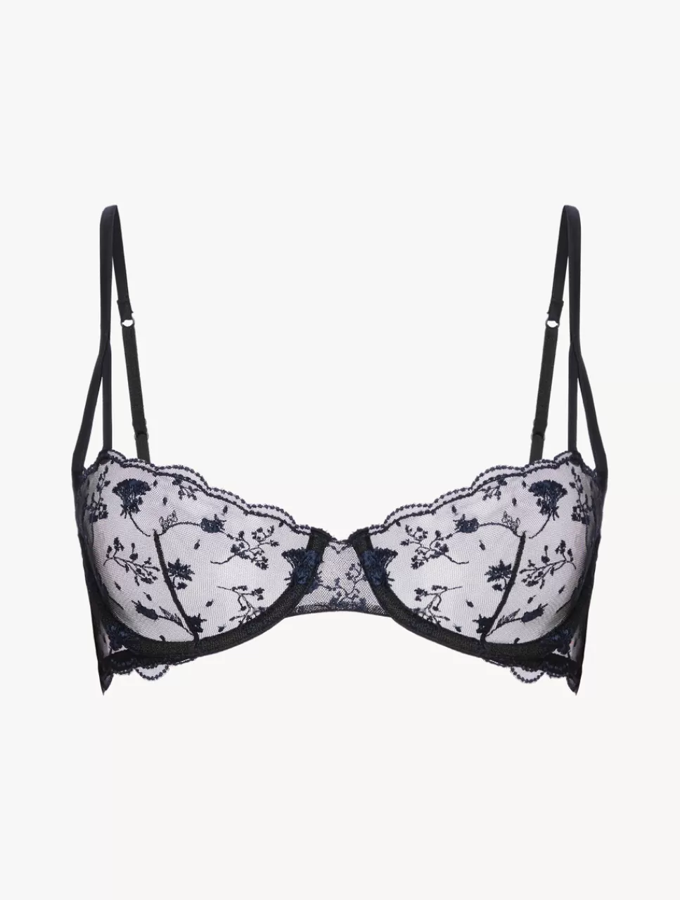 La Perla Sujetador Balconette Onyx Con Tul Bordado Negro Hot