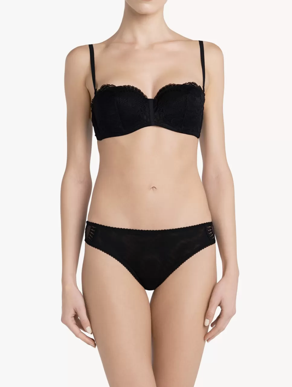 La Perla Sujetador Bandeau De Encaje Negro Black Shop