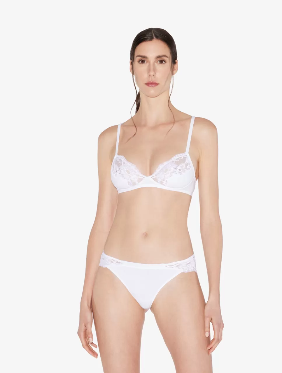 La Perla Sujetador De Algodón Sin Aro Blanco White Hot