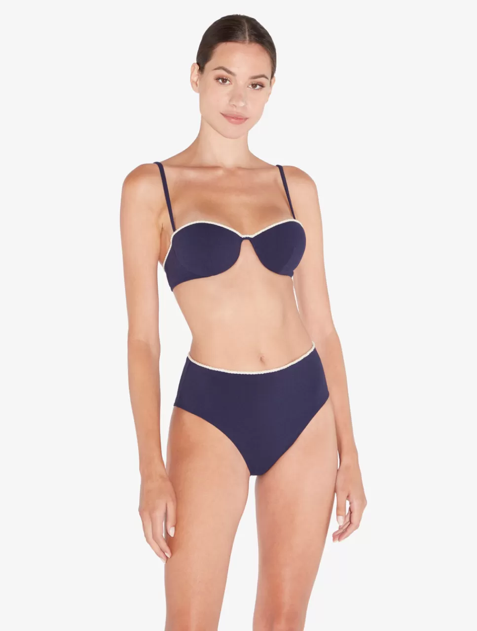 La Perla Sujetador De Bikini Bandeau Con Monograma Marino Azul Hot