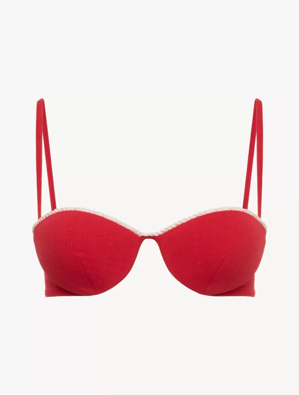 La Perla Sujetador De Bikini Bandeau Con Monograma Rojo Outlet