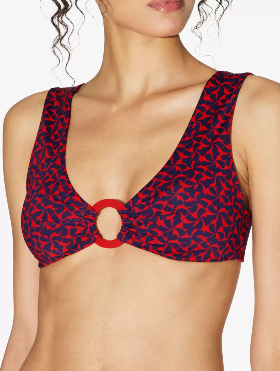 La Perla Sujetador Largo De Bikini De Color Rojo Y Azul Rojoyazul Store