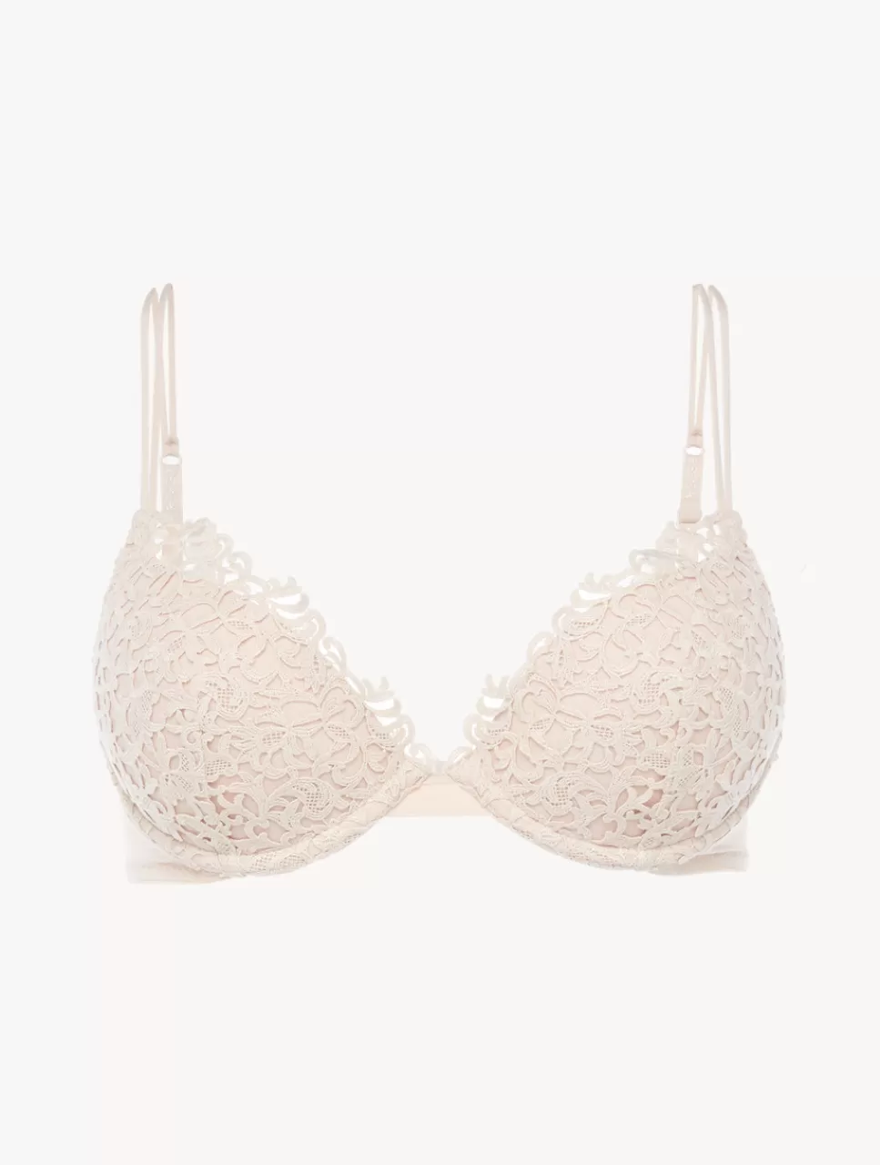 La Perla Sujetador Push Up Beige Rosada Con Macramé RoseBeige Hot