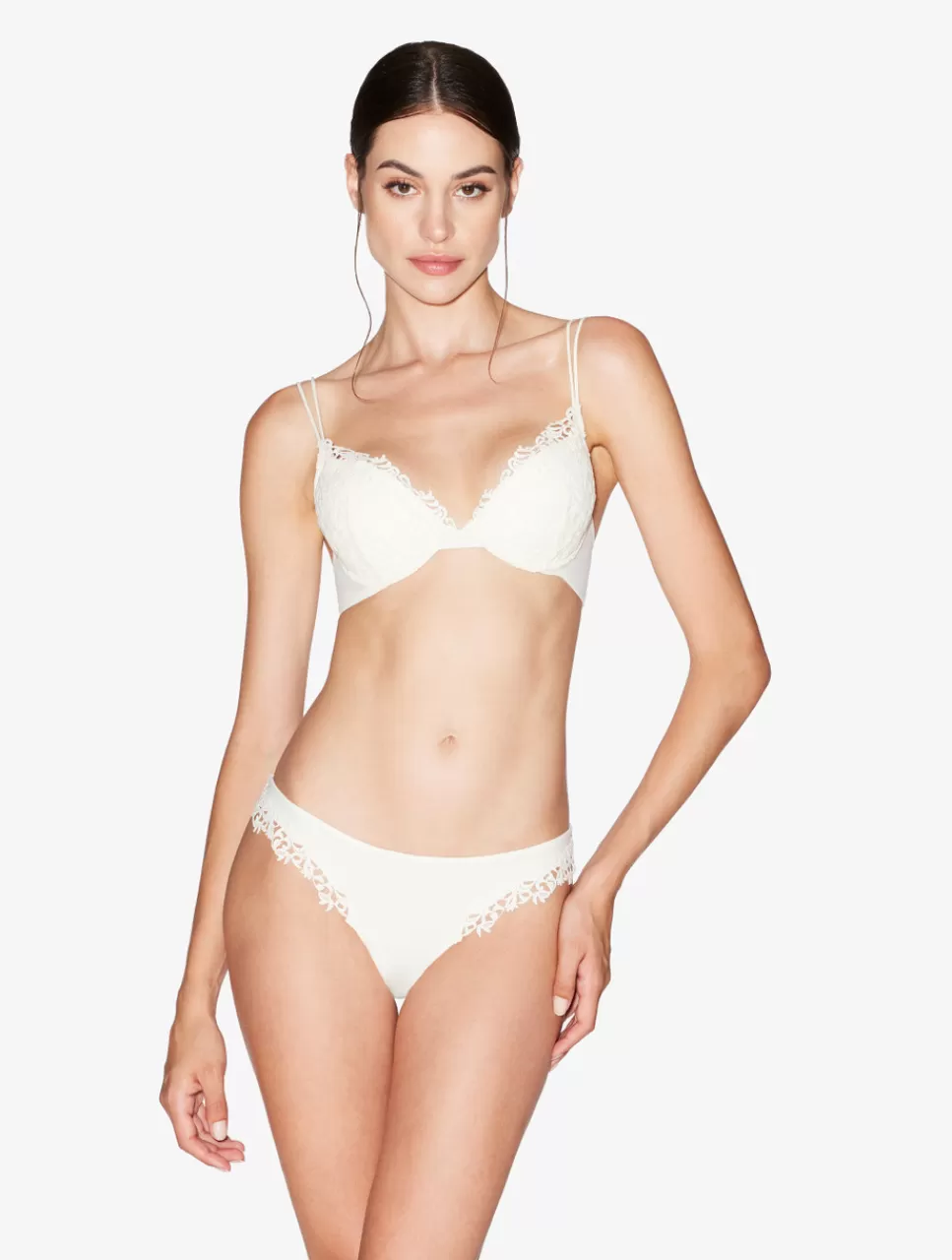 La Perla Sujetador Push Up Blanquecino Con Macramé OffWhite Best Sale