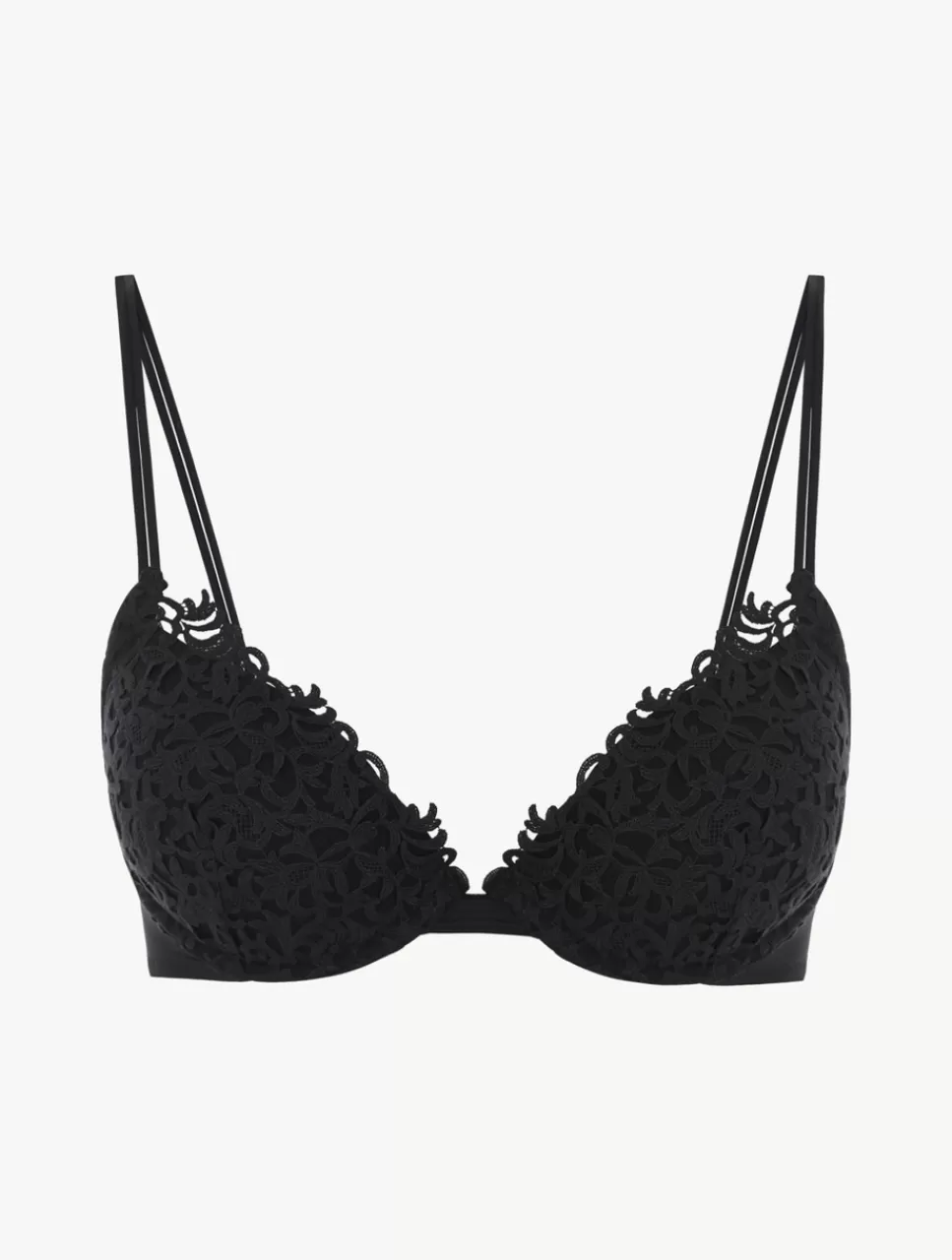 La Perla Sujetador Push Up Negro Con Macramé Black Flash Sale