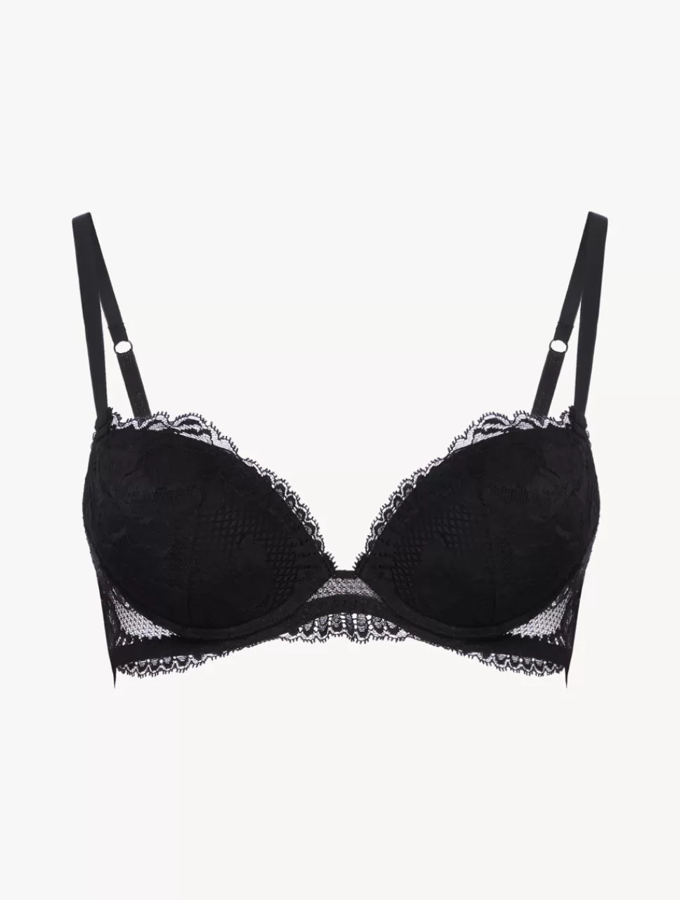 La Perla Sujetador Push-up De Encaje Negro Black New