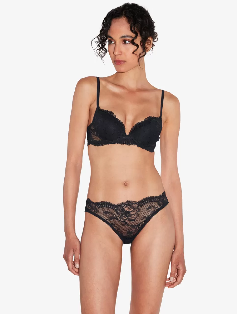 La Perla Sujetador Push-up De Encaje Negro Black New