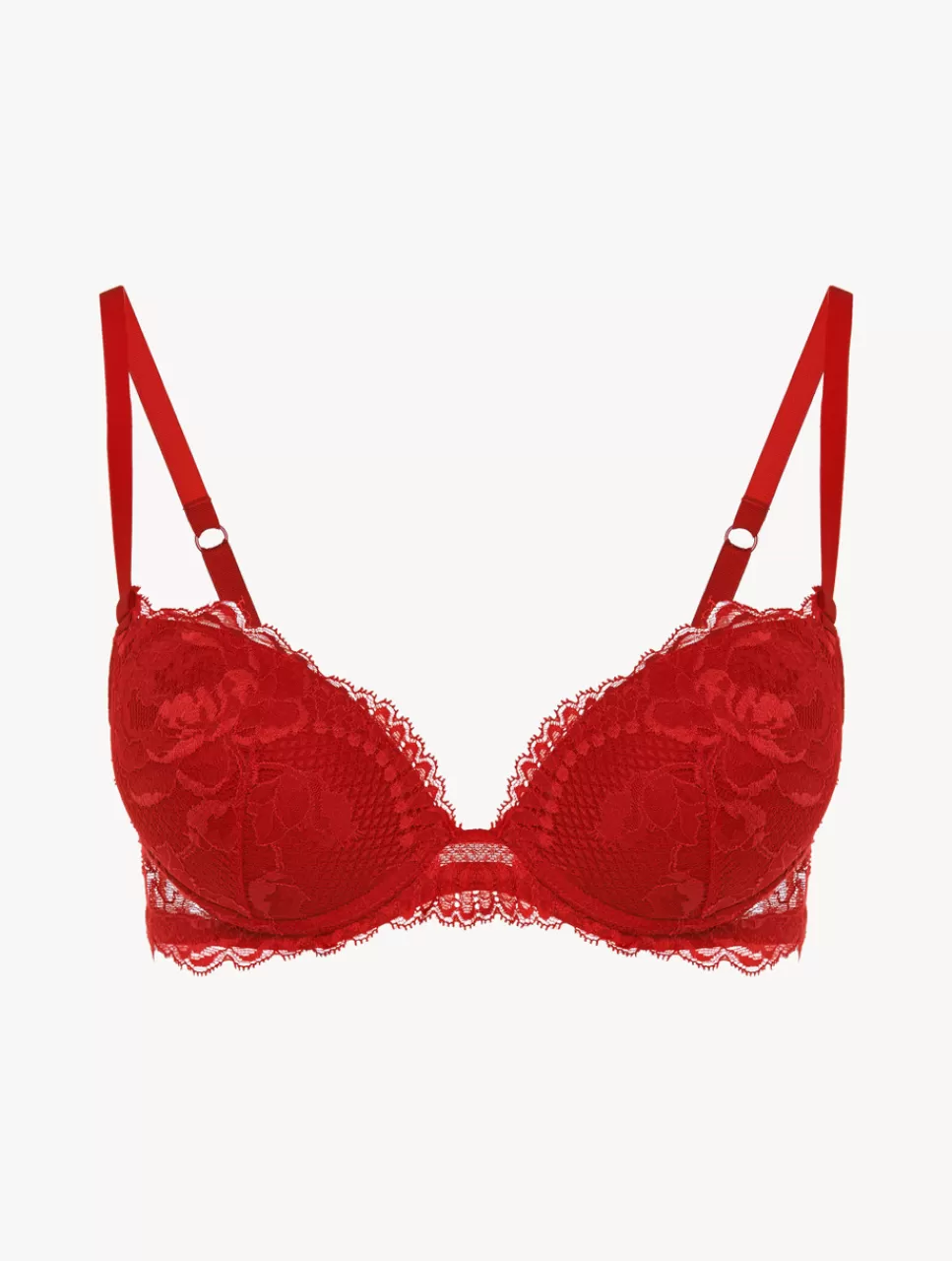 La Perla Sujetador Push-up De Encaje Rojo Red Shop