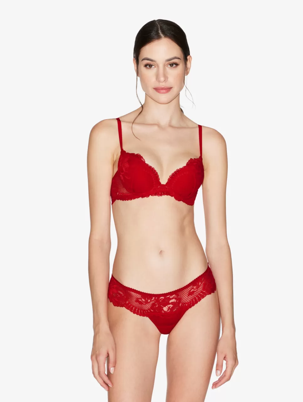 La Perla Sujetador Push-up De Encaje Rojo Red Shop