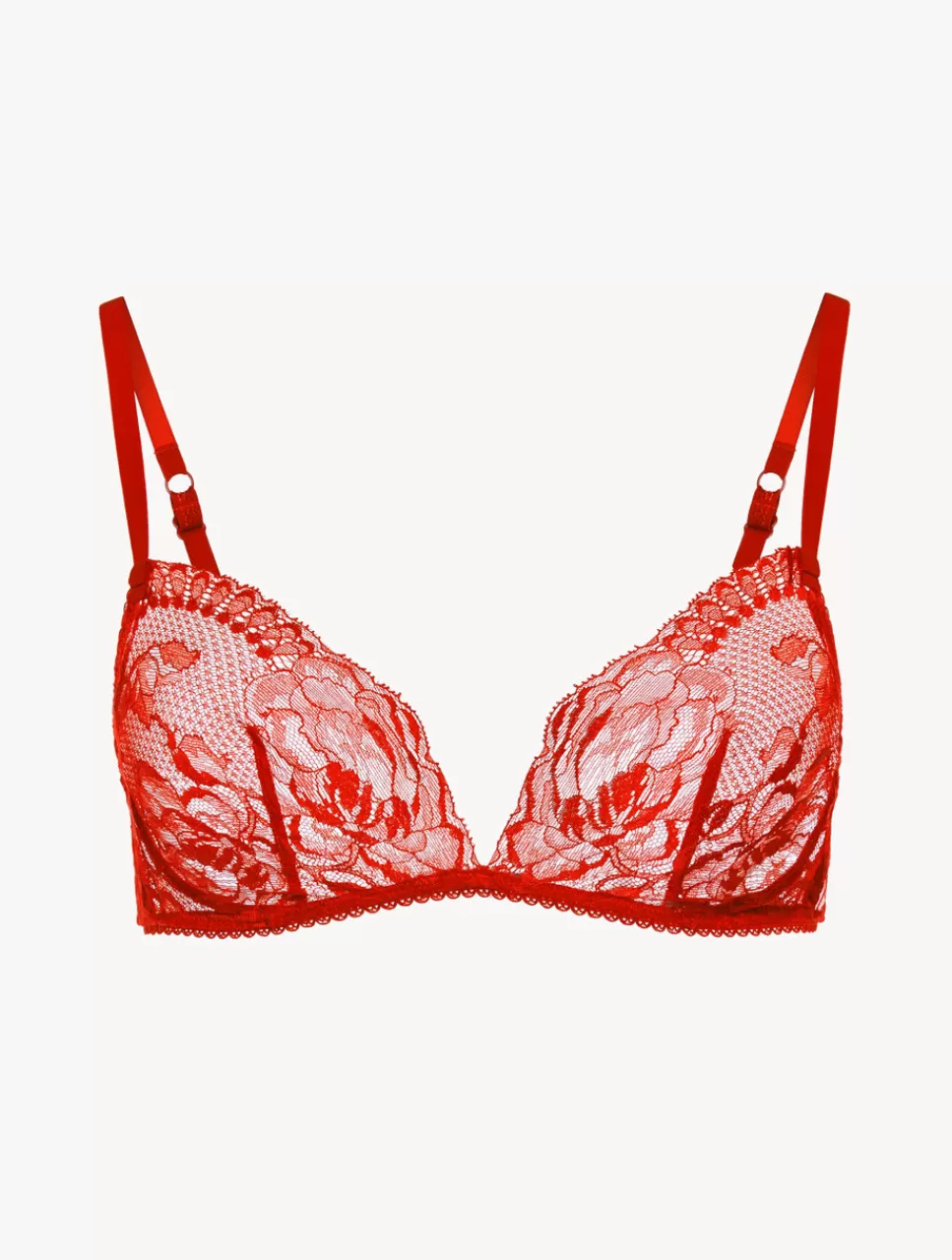 La Perla Sujetador Sin Aros De Encaje Rojo Red New