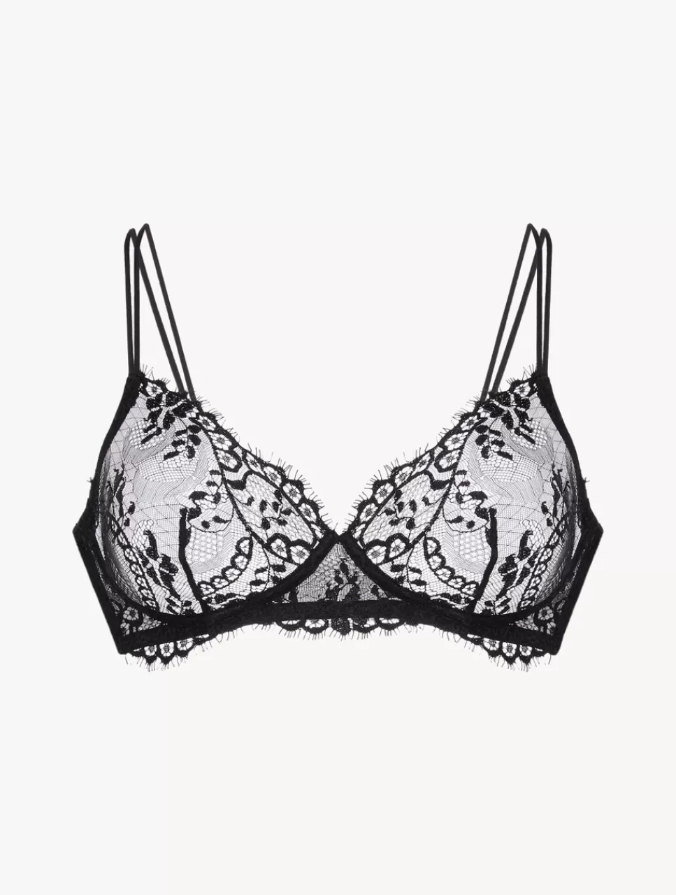 La Perla Sujetador Sin Aros Negro De Encaje Leavers Black Flash Sale