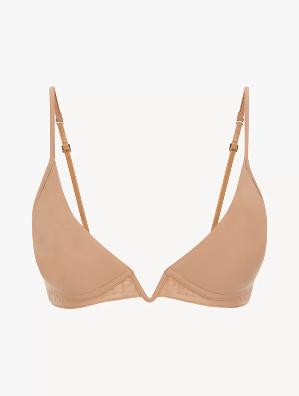La Perla Sujetador Triangular Acolchado Sin Aro Y Escote En V Color Amaretto Nude New