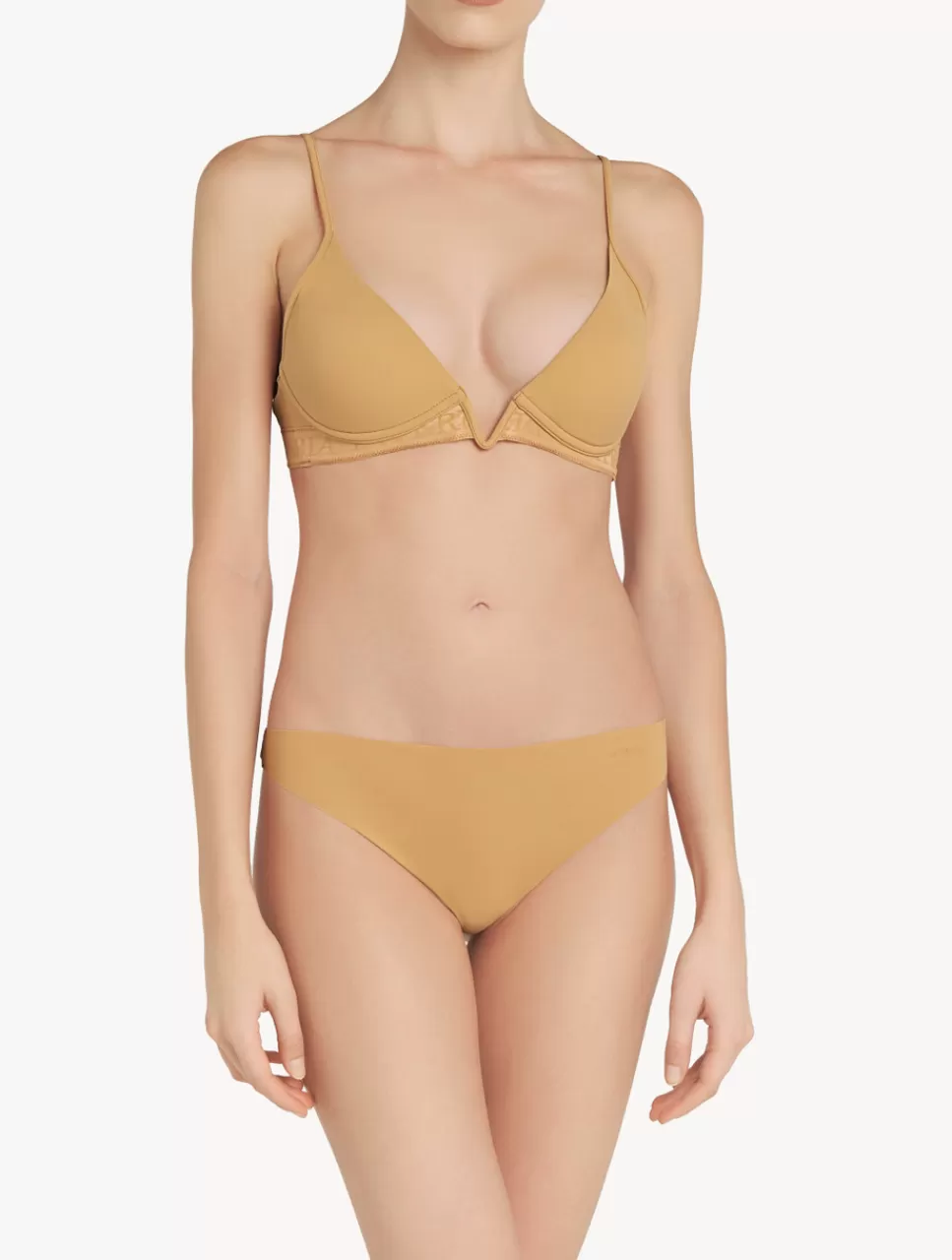 La Perla Sujetador Triangular Acolchado Sin Aro Y Escote En V Color Avellana Nude Cheap