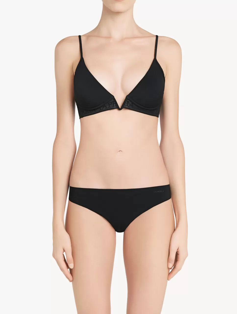 La Perla Sujetador Triangular Acolchado Sin Aro Y Escote En V Color Negro Black Cheap