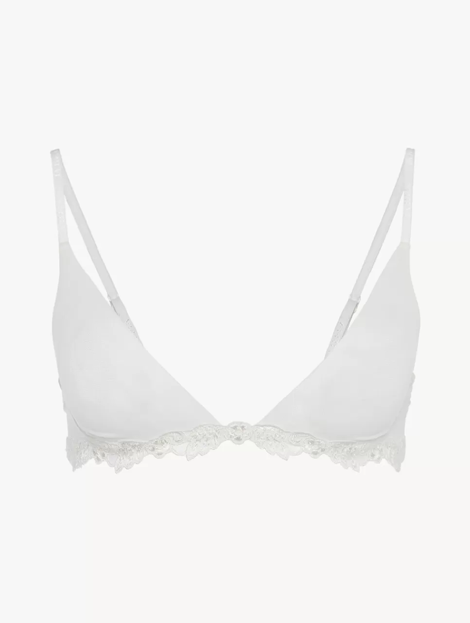 La Perla Sujetador Triangular De Tul Elástico Blanquecino Transparente Off-White Store