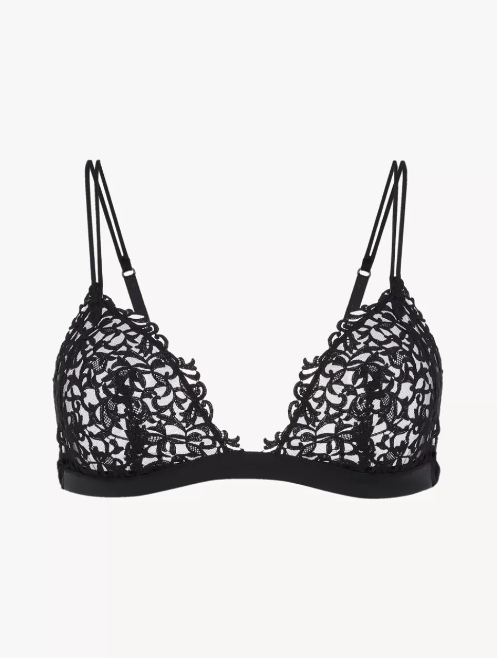 La Perla Sujetador Triangular Negro Con Macramé Black Discount