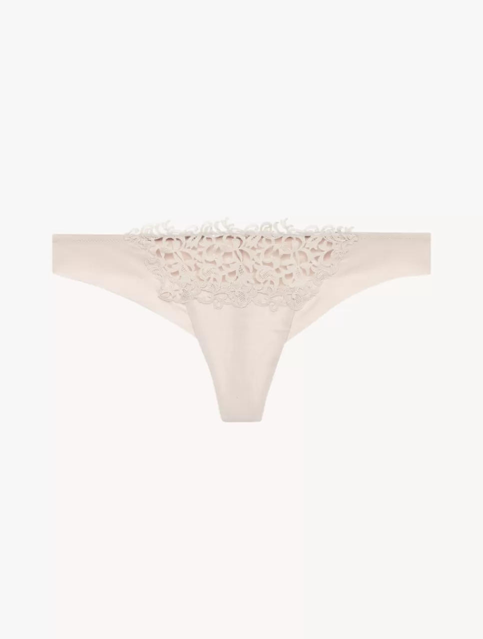 La Perla Tanga Beige Rosado Con Macramé RoseBeige Cheap