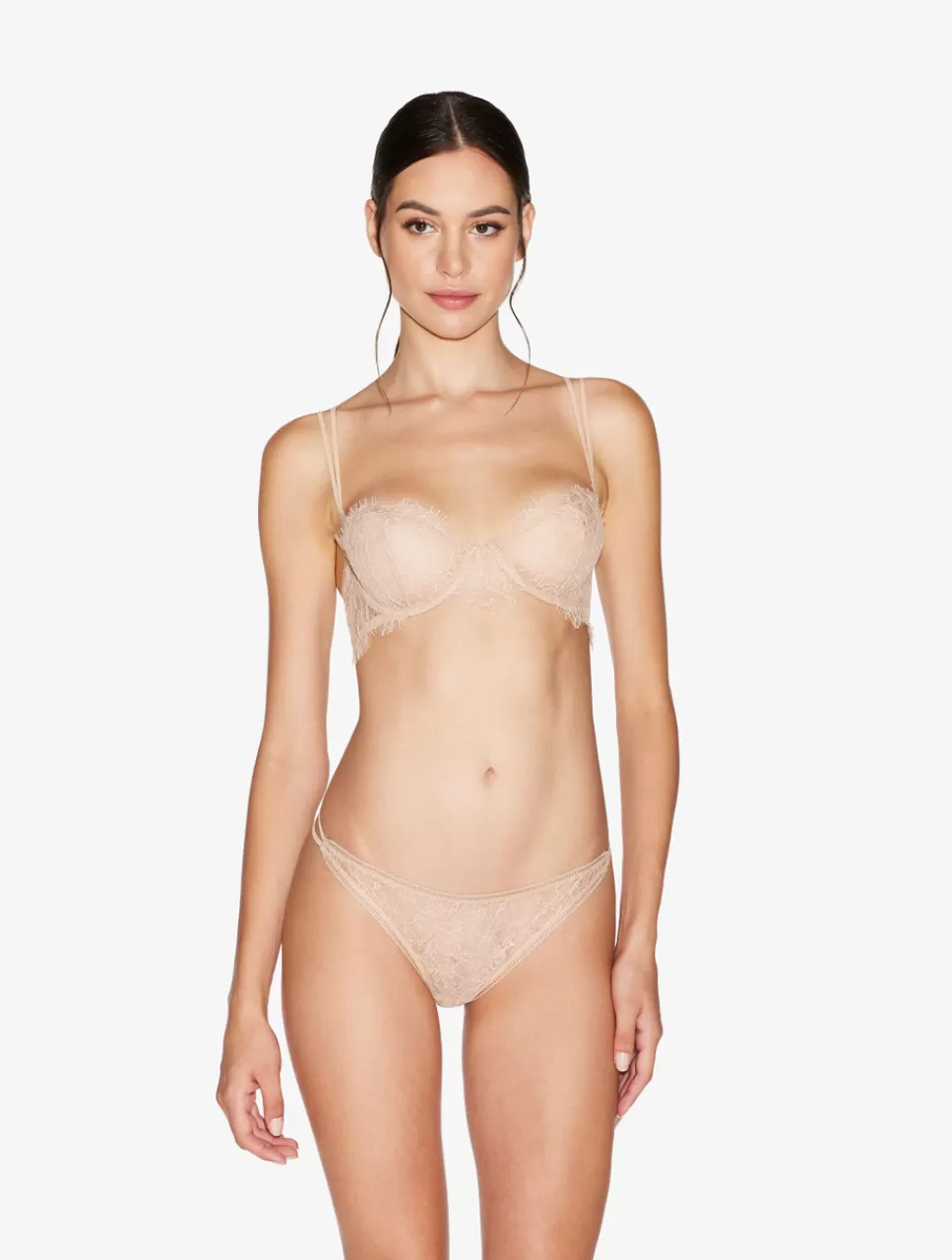 La Perla Tanga Con Encaje De Color Rosa Antiguo Neutral Outlet