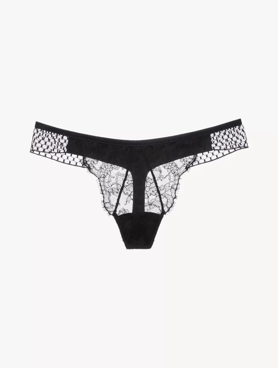 La Perla Tanga Con Encaje Leavers Negro Store