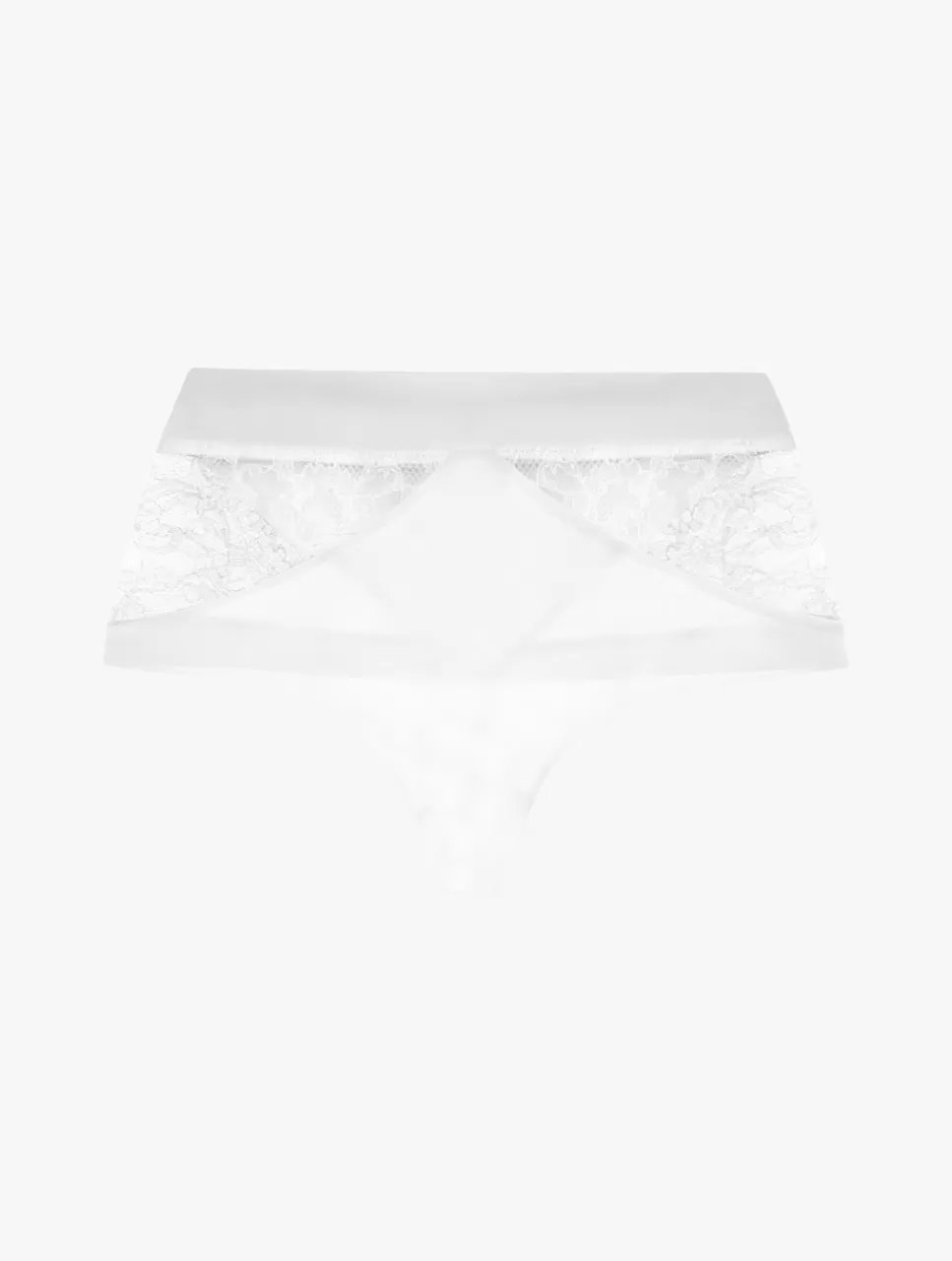 La Perla Tanga Control Fit Talle Alto De Lycra® Con Encaje Chantilly Color Blanco White Fashion
