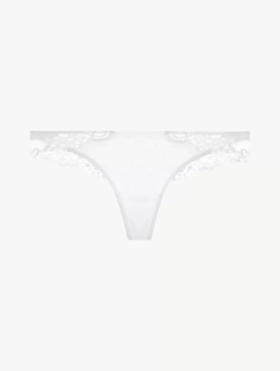 La Perla Tanga De Algodón Blanco White Best Sale