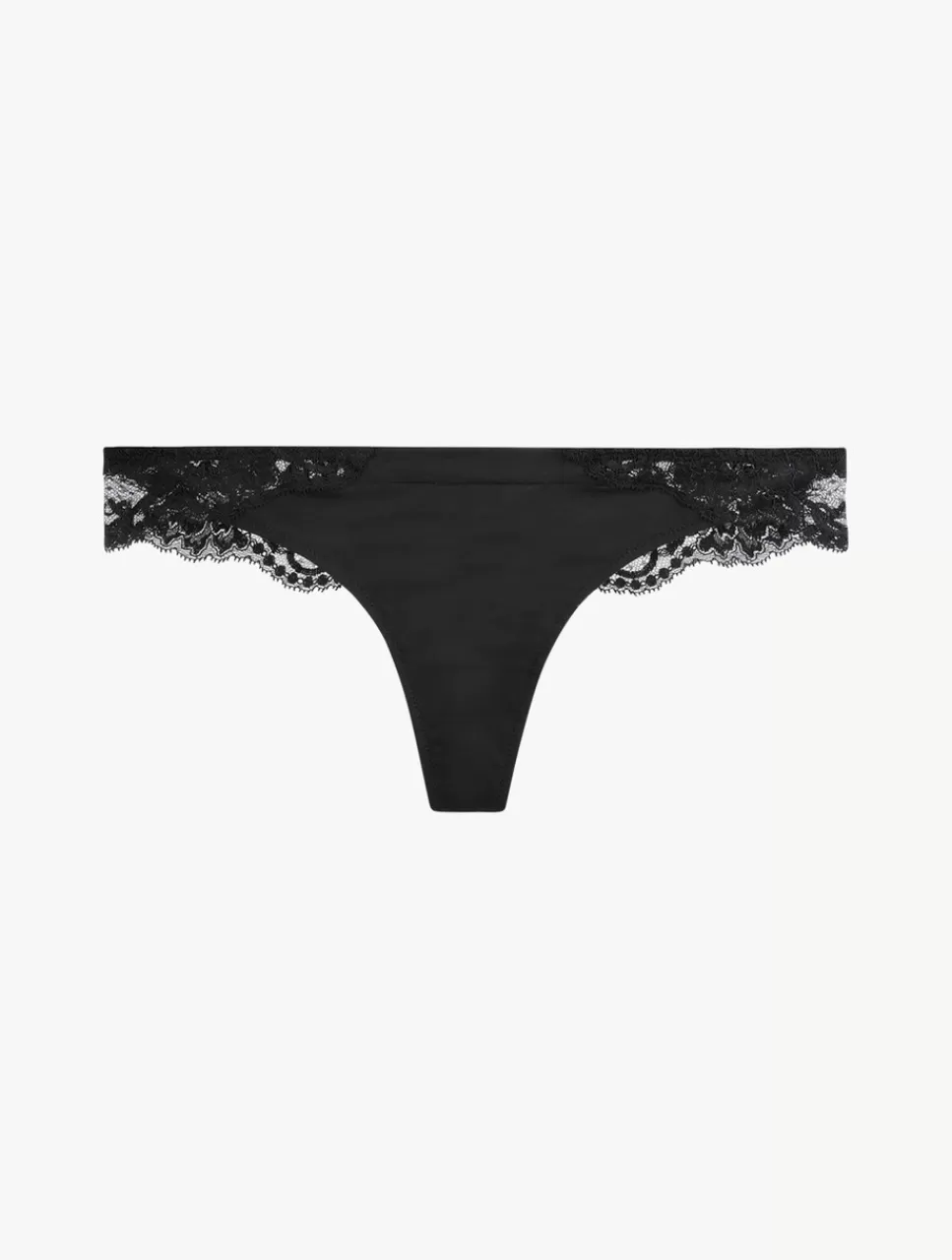 La Perla Tanga De Algodón Negro Black New