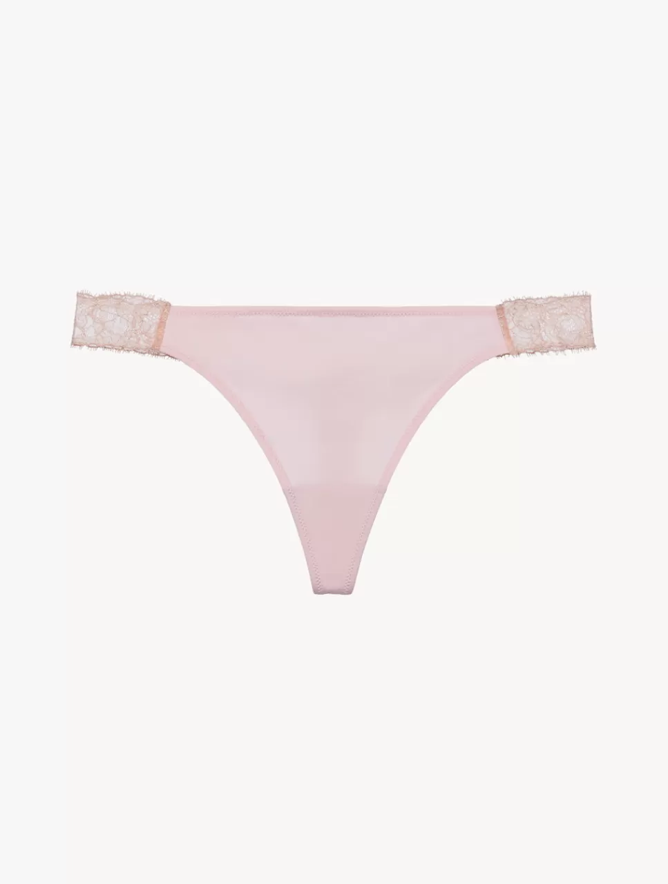 La Perla Tanga De Encaje En Rosa Empolvado Y Arena Powderpink Flash Sale