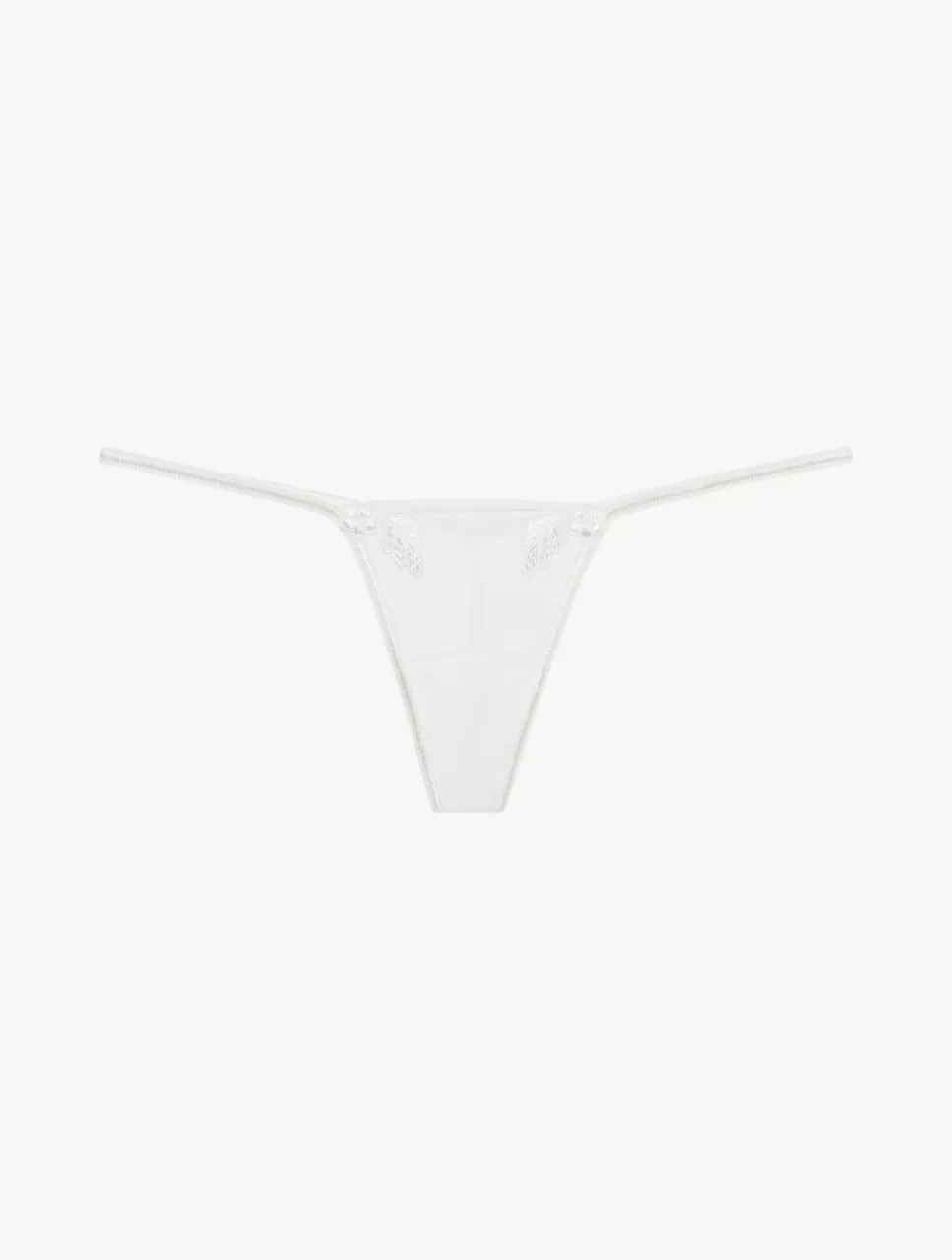 La Perla Tanga De Tul Elástico Blanquecino Transparente Off-White Cheap