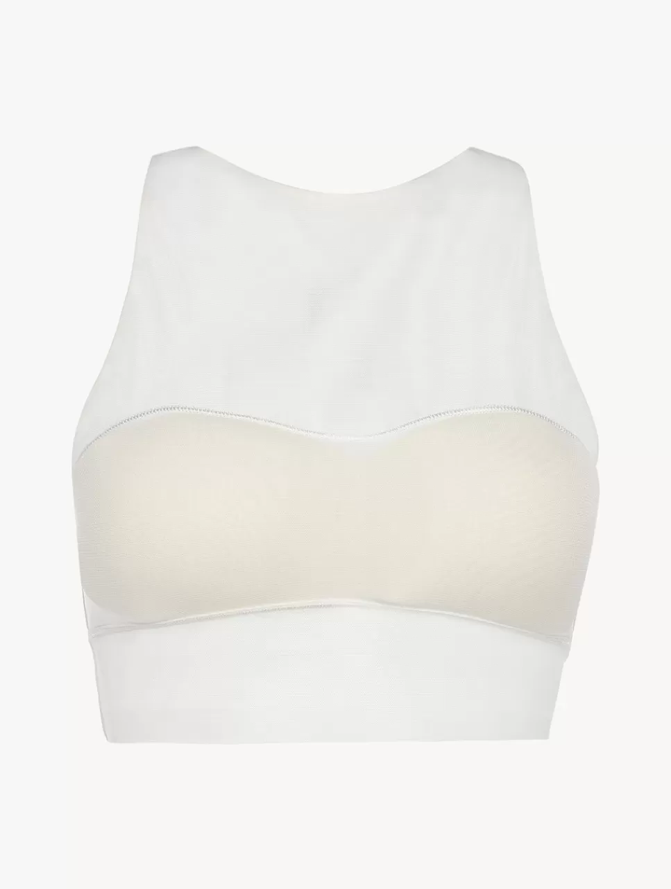 La Perla Top Corto De Tul Elástico Blanquecino Off-White Clearance