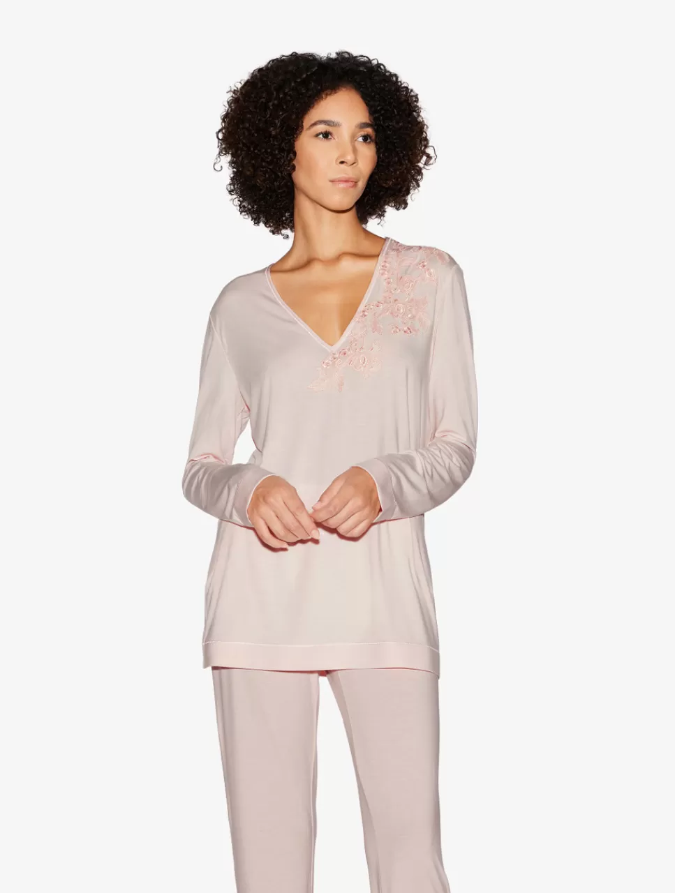 La Perla Top De Manga Larga En Modal Rosa Pink Sale