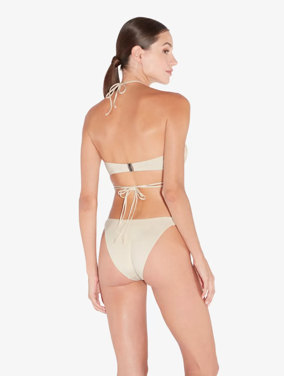 La Perla Trikini De Color Champán Con Cuentas Beige Shop