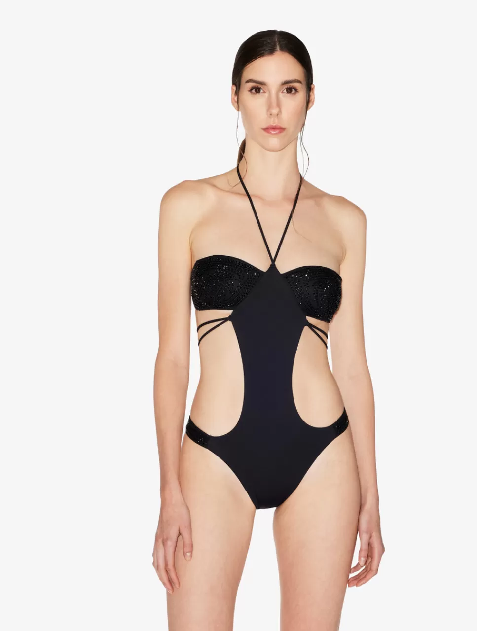 La Perla Trikini De Color Con Cuentas Negro Sale