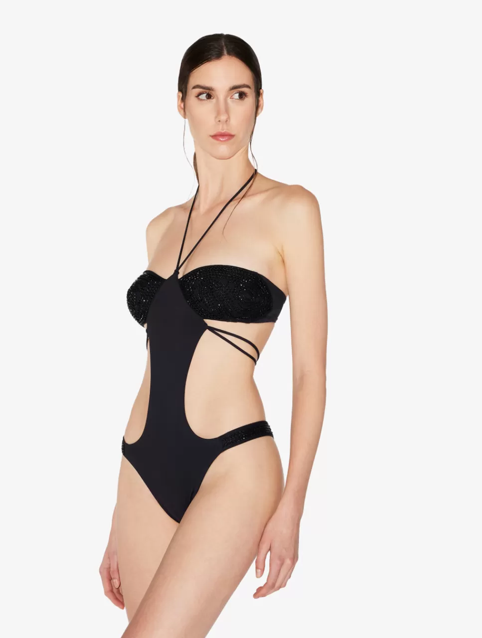 La Perla Trikini De Color Con Cuentas Negro Sale