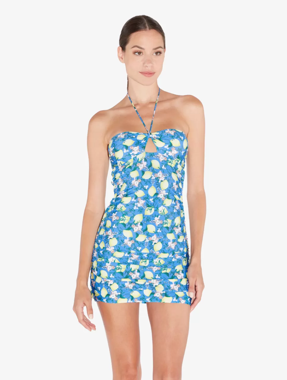 La Perla Vestido Corto Estampado De Color Azul Outlet