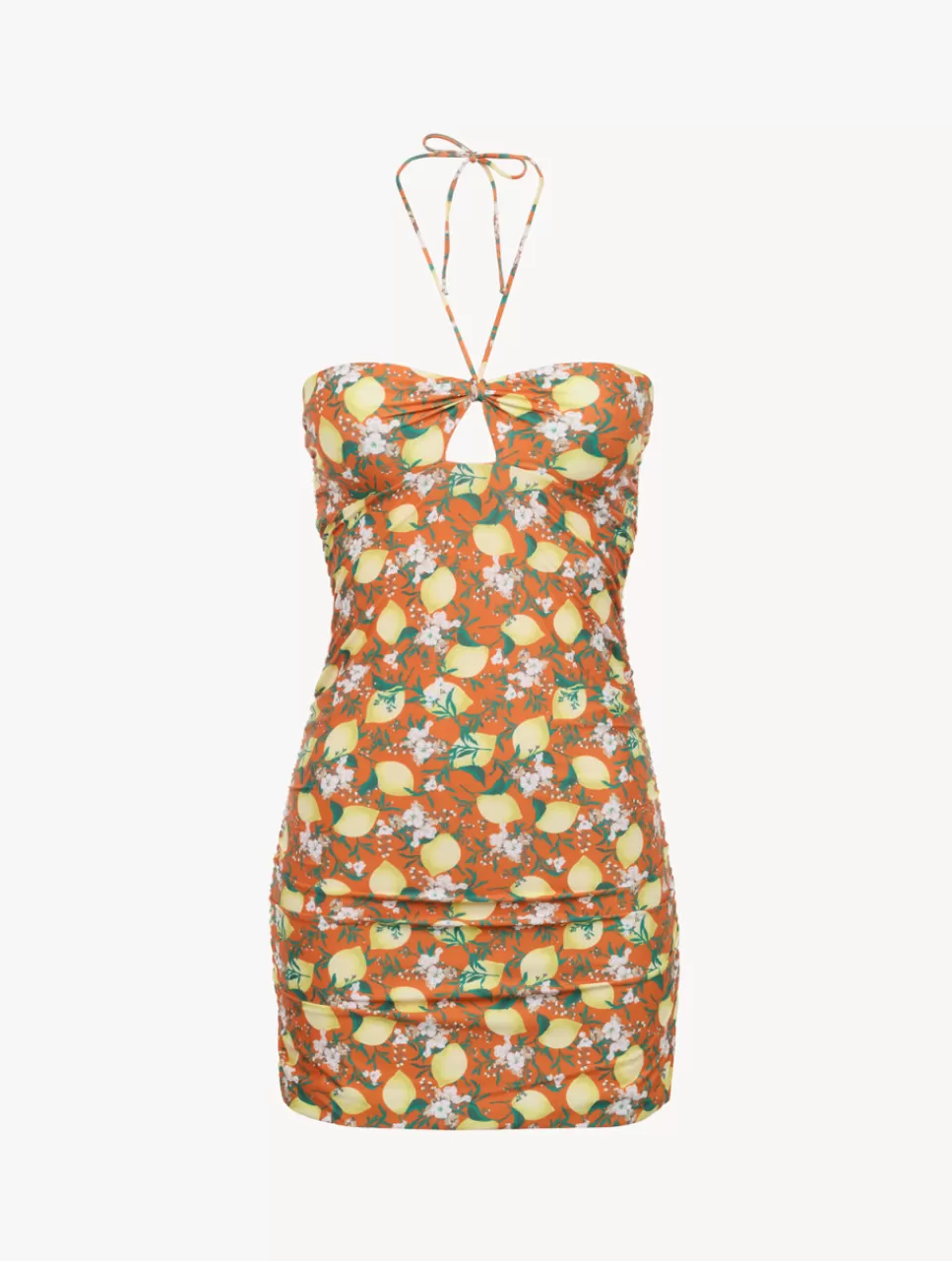 La Perla Vestido Corto Estampado De Color Naranja Hot