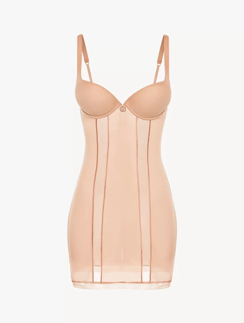 La Perla Vestido Estilo Camisón De Tul Elástico Arena Nude Cheap