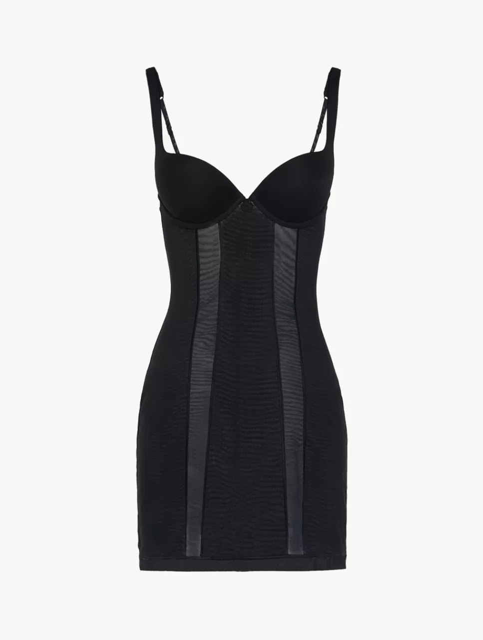 La Perla Vestido Estilo Camisón De Tul Elástico Negro Black New