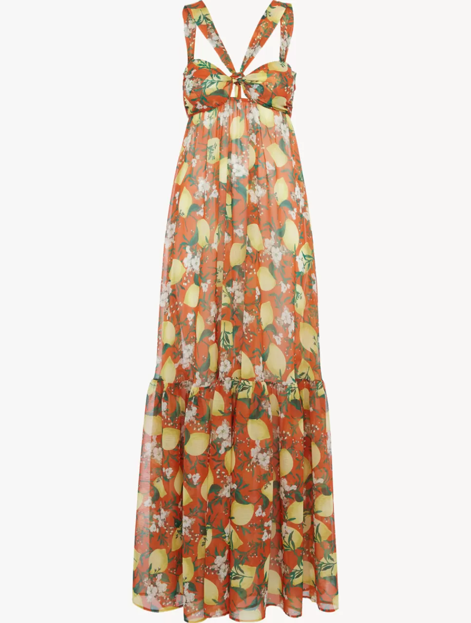 La Perla Vestido Maxi Estampado De Color Naranja Cheap