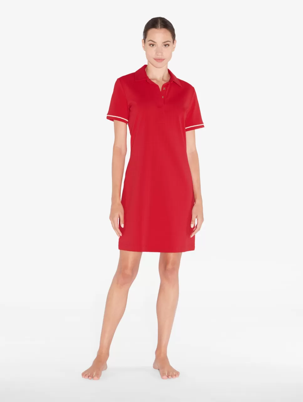 La Perla Vestido Polo Con Monograma Rojo Cheap